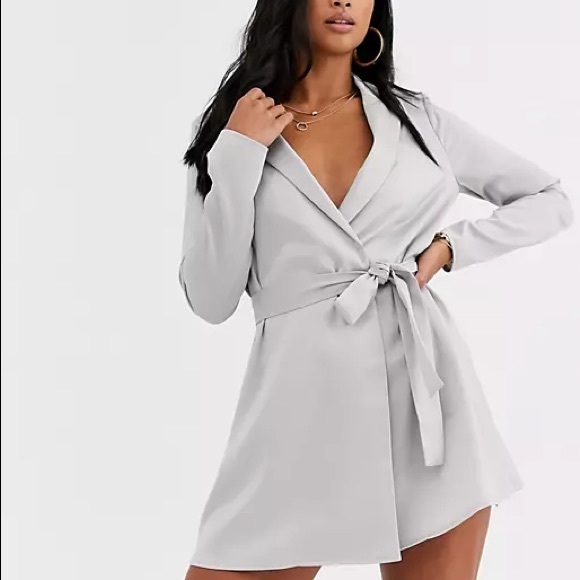 ASOS Dresses & Skirts - Asos • petite satin tux mini dress